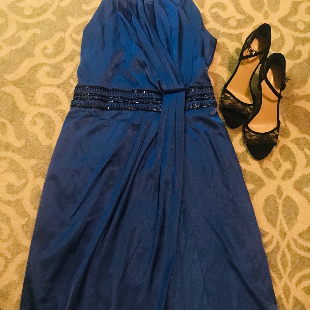 Adriana Papell royal blue dress